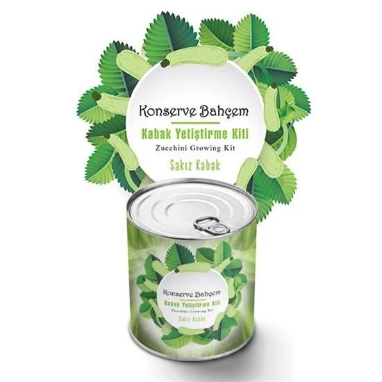 MERGEN STORE Konserve Bahçem Evde Konservede Sakız Kabak Yetiştirme Kiti