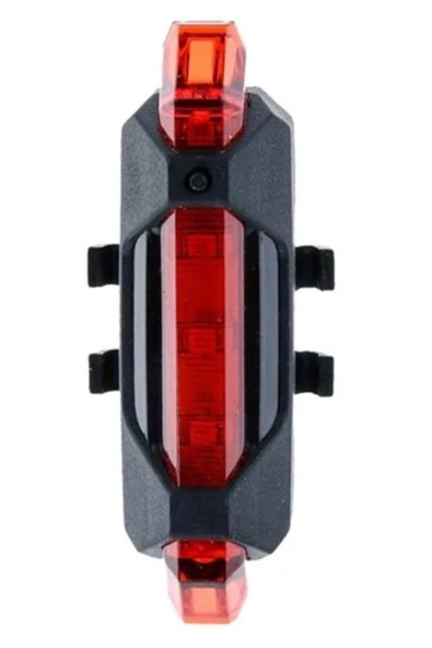 MERGEN STORE Usb Şarj Edilebilir Parlak Bisiklet Led Lamba Su Geçirmez Güvenlik Uyarı Arka Lamba Işığı - Resim 7