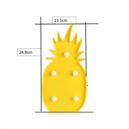 MERGEN STORE Ananas Şeklinde Ledli Dekoratif Eğlenceli Çocuk Gece Lambası - 5