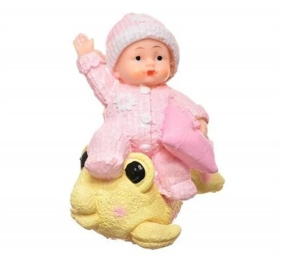 MERGEN STORE Decotown Hediyelik Sevimli Pembe Bebek Biblo Polyester Süs Eşyası - 2