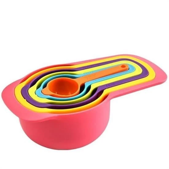 MERGEN STORE Pratik Ölçü Kaşığı Kabı 5li Şeker Baharat Sıvı Ölçer Aparat - 8