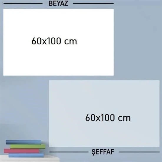 MERGEN STORE Ders Çalışma Yazı Tahtası Manyetik Duvar Stickerı 100x60 cm