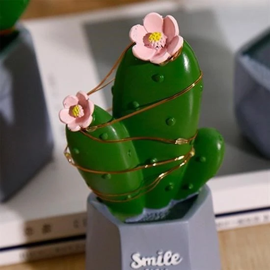 MERGEN STORE Led Işıklı Kaktüs Biblo Ev Dekorasyon ve Hediyelik Eşya Led Aydınlatma - 3