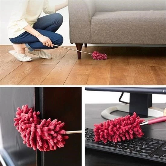 MERGEN STORE Teleskopik Mikrofiber Pratik Uzayabilen Toz Alma Fırçası Aparatı - 6