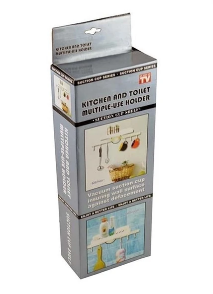 MERGEN STORE Askılı Raf Çok Fonksiyonlu Mutfak Banyo Tuvalet Tutacak ve Raf - 2