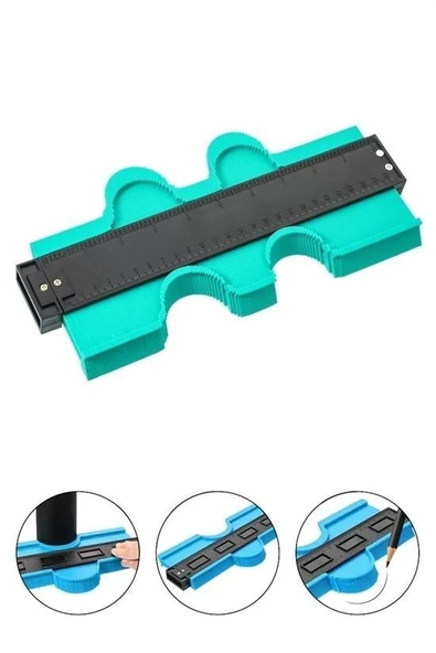 MERGEN STORE Kontur Ölçüm Cihazı Ahşap Fayans Şekillendirme Kalıbı 24 cm - Resim 6