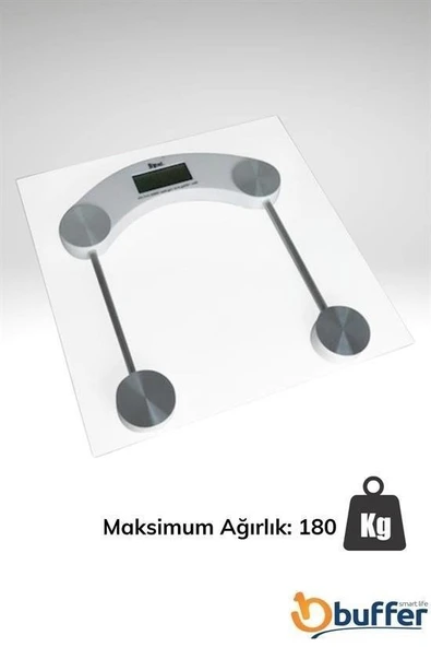MERGEN STORE Dijital Kare Cam Baskül Darbelere Karşı Dayanıklı Terazi Yüksek Hassasiyetli Tartı Tf 1052 - 5