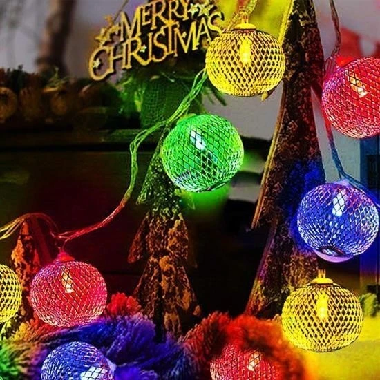 MERGEN STORE Parti ve Özel Gün Dekorasyonu Top Led Kandil Şeklinde Aydınlatma