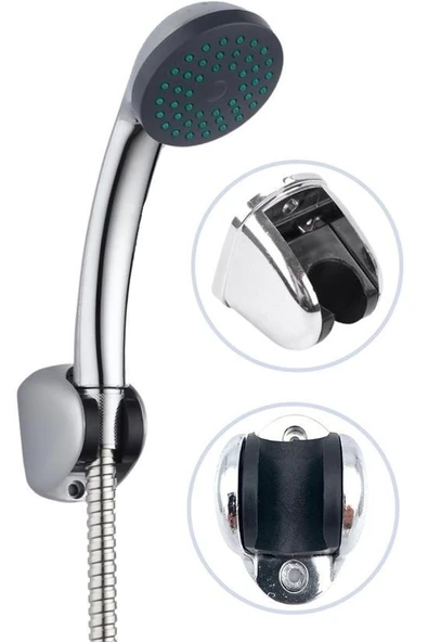 MERGEN STORE Plastik Duş Başlığı Fiskiyesi Hortumu Askısı Mafsal Tutacak - 6