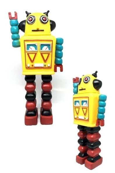 MERGEN STORE Decotown Nostaljik Sevimli Uzaylı Robot Şeklinde Figür Biblo - 3