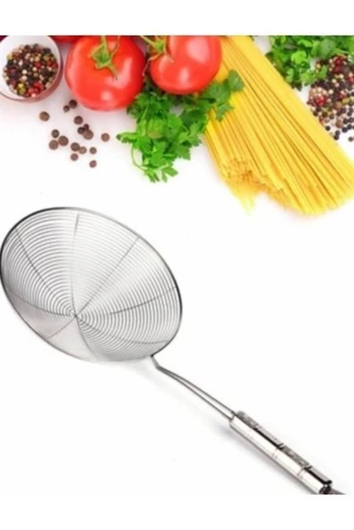 MERGEN STORE Pratik Kullanışlı 12 Cm Yağ Kevgiri Kızartma Haşlama Süzgeci - 3