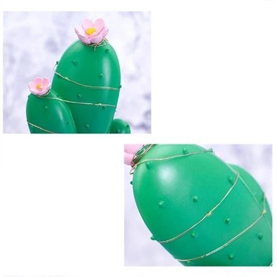 MERGEN STORE Led Işıklı Kaktüs Biblo Ev Dekorasyon ve Hediyelik Eşya Led Aydınlatma - 5