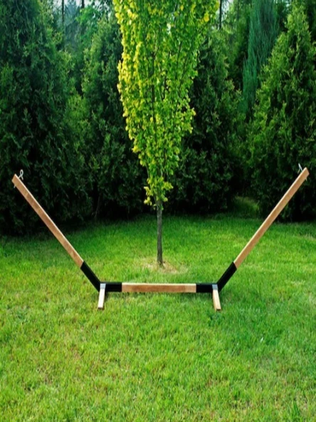 KUZELA  Metal Ayaklı Bahçe Hamak. - 2