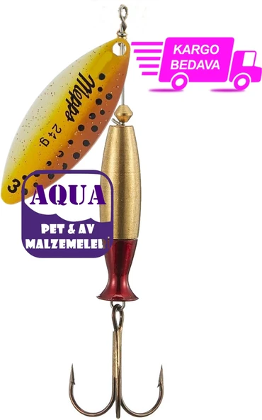 Mepps Longue Heavy Olta Kaşığı Sarı Kahverengi No:3 24 gr - Turna Spin Kaşığı