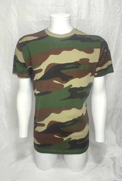 Single Sword Bisiklet Yaka Kısa Kollu Kamuflaj Erkek T-Shirt - 7