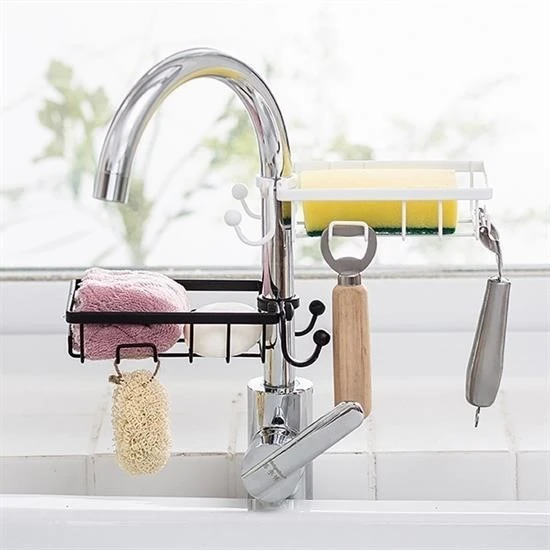 MERGEN STORE Paslanmaz Çelik Mutfak Banyo Musluğuna Sabitlenebilir Sabunluk
