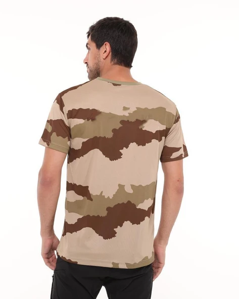 Single Sword Bisiklet Yaka Kısa Kollu Kamuflaj Erkek T-Shirt - 3