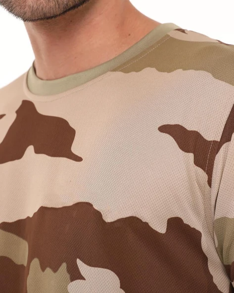 Single Sword Bisiklet Yaka Kısa Kollu Kamuflaj Erkek T-Shirt - 4