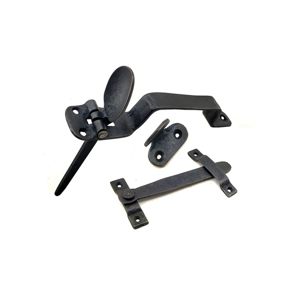 Antika Tarz Dekoratif Pirinç Şipşak Kapı Kolu - Oksit ürün görseli 1