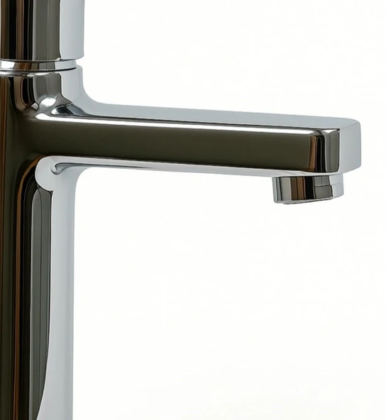 Sardıcı Equus Serisi Krom Kaplama Pirinç Dökümü Çift Su Girişli Lavabo Bataryası - Resim 3