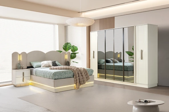 MİLANO MDF YATAK ODASI TAKIMI ürün görseli 1