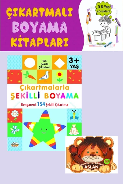 3 Yaş ve Üzeri Çıkartmalarla Şekilli Boyama (146 Şekilli Çıkartma)
