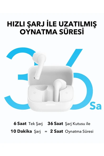 Anker SoundCore K20İ TWS Beyaz Kulak İçi Bluetooth Kulaklık - 4