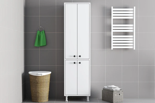 Smart Home Liza 4 Kapaklı Çok Amaçlı Dolap - Beyaz - 2