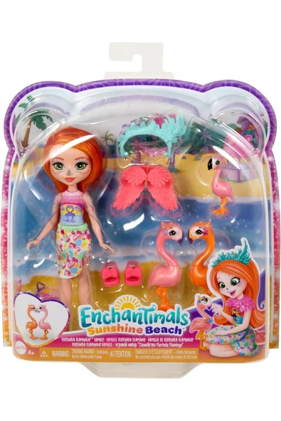 Enchantimals Popüler Karakter Bebekler Spring Flamingo FNH22-HRX85 - 5