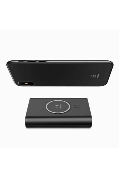 8000 mAh 10W Wireless Kablosuz Şarj Özellkli Powerbank