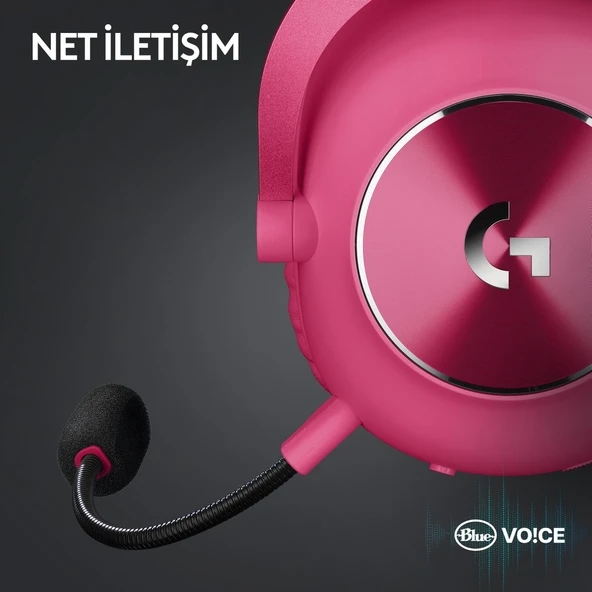 Logitech G PRO X 2 LIGHTSPEED Kablosuz DTS:X Headphone 2.0 - 7.1 Surround Ses Oyun Kulaklığı - Pembe - 7