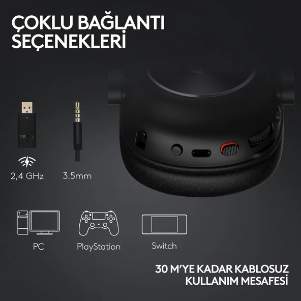 Logitech G PRO X 2 LIGHTSPEED Kablosuz DTS:X Headphone 2.0 - 7.1 Surround Ses Oyun Kulaklığı - Pembe - 5