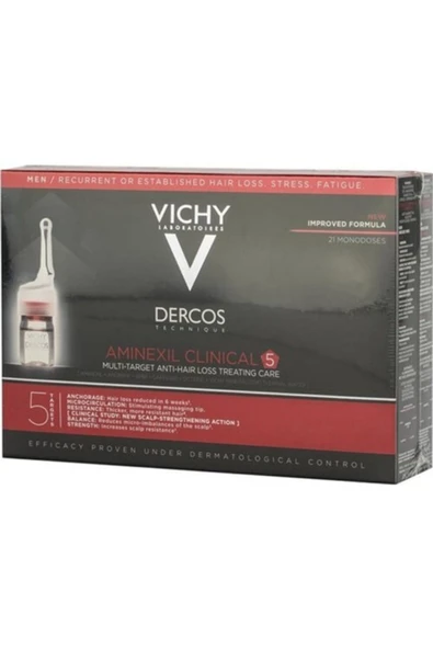 Vichy Dercos Aminexil- Erkekler için Saç Dökülmesine Karşı Serum 21x6 ml - 2