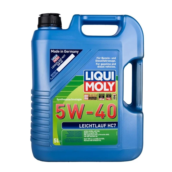 Liqui Moly 5W/40 1347 Leichtlauf Hc7 5Lt  (Dizel & Benzinli)
