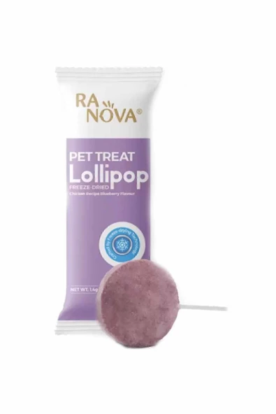 Ranova Tavuklu ve Yaban Mersinli Bağışıklık Destekli Lolipop Kedi Ödülü 1.4 Gr
