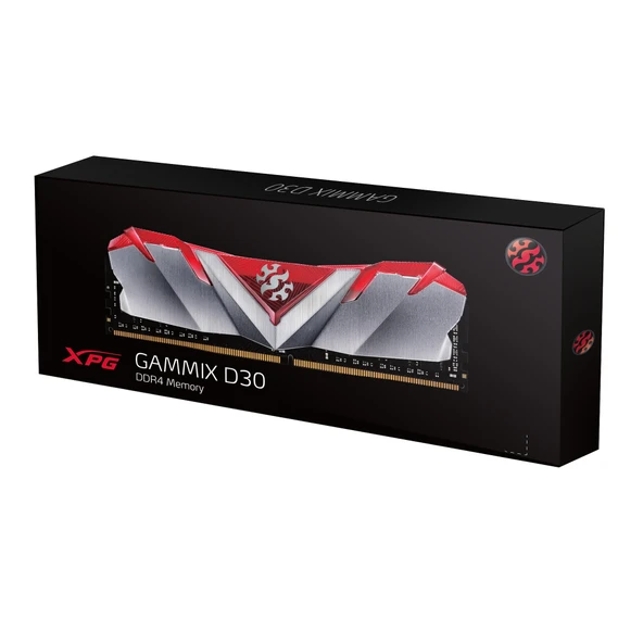 ADATA XPG Gammix D30 Kirmizi DDR4-3600Mhz CL18 8GB 1x8GB Single 18-22-22 1.35V - Resim 2