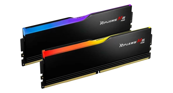 GSKILL Ripjaws M5 Siyah RGB DDR5-6000Mhz CL36 32GB 2x16GB Dual 36-36-36-96 1.35V - 3