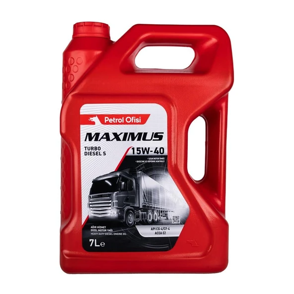 Petrol Ofisi Maximus Turbo Dizel S 15W/40 7Lt (Dizel & Benzinli)