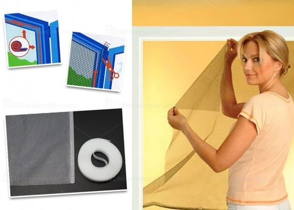 KALİTE Pencere Sinekliği Kapı Cam Tül Pencere Sineklik 75X125Cm - 2