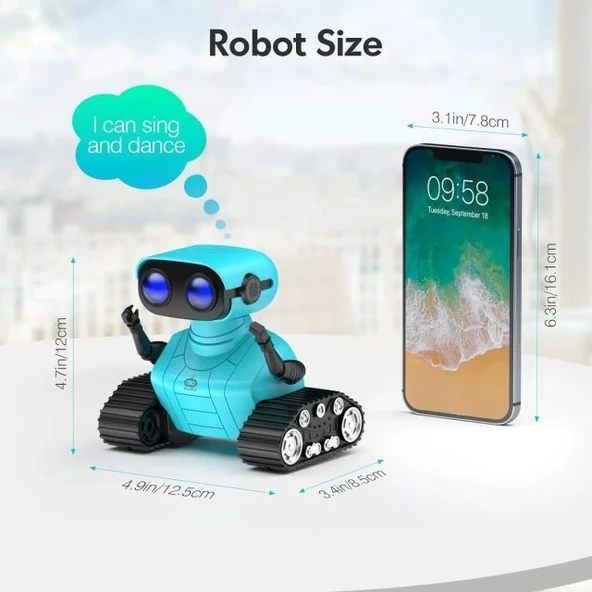 ALLCELE Müzikli ve LED'li Uzaktan Kumandalı Robot - 6