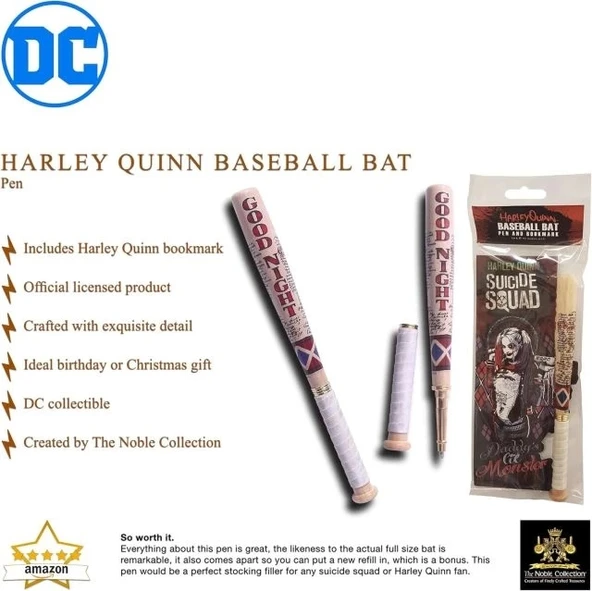 Noble Collection Harley Quinn Beyzbol Sopası Kalemi - 2