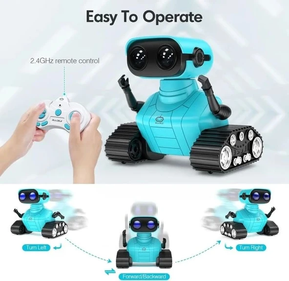ALLCELE Müzikli ve LED'li Uzaktan Kumandalı Robot - 3