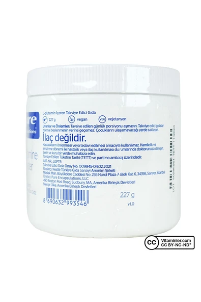 Pure Encapsulations L-Glutamine Powder 227 gr - Resim 4