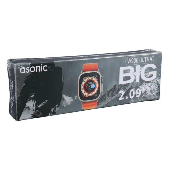 ASONIC W900 ULTRA IOS VE ANDROID UYUMLU 2.09 INCH GENİŞ EKRANLI GÜMÜŞ AKILLI SAAT - 3