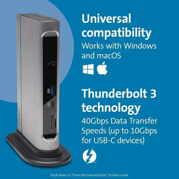 Kensington SD5600T 14'ü 1 arada Thunderbolt 3 Bağlantı İstasyonu - 2