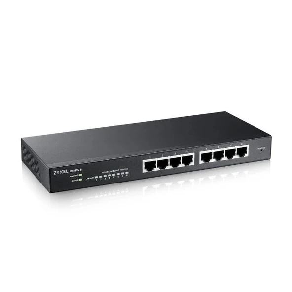 ZYXEL 24 Bağlantı Noktalı Gigabit Ethernet Akıllı Switch GS1900-24 8-Port | Smart Managed