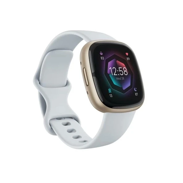 Fitbit Sense 2 Gelişmiş Sağlık ve Fitness Akıllı Saati Blue Mist/Pale Gold