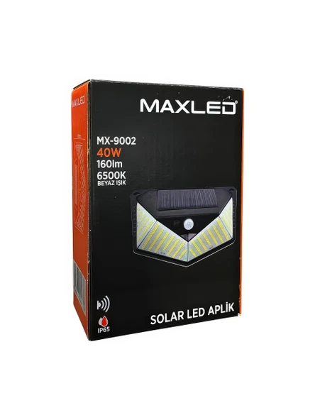 Orpemo Maxled MX 9002 40W Sensörlü Solar LED Aplik 6500K Beyaz Işık - Resim 3