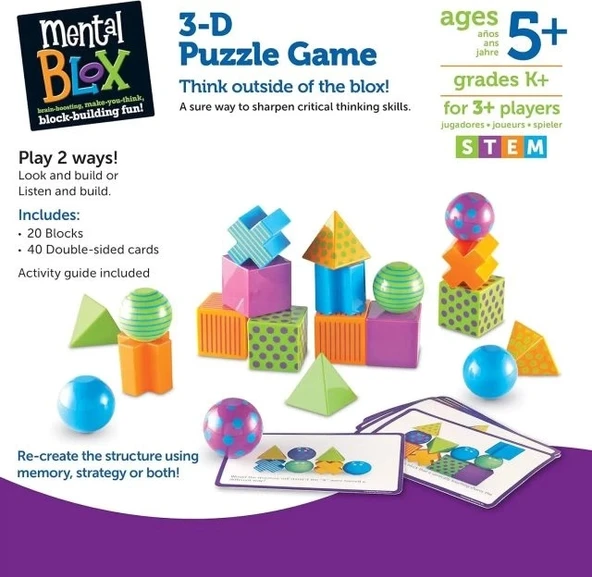 Learning Resources Mental Blox Eleştirel Düşünme Oyunu - 6