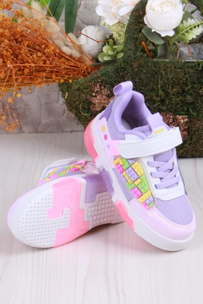 Fort Cool Legos Rahat Hafif Sneaker Işıklı Kız Çocuk Ayakkabı - Resim 4